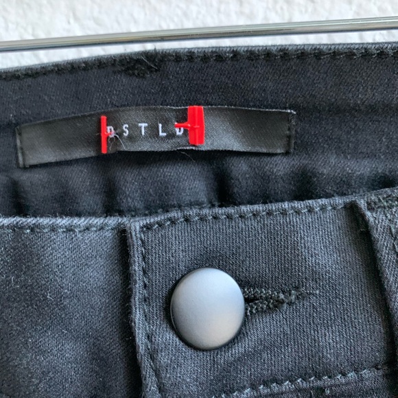 NWT DSTLD Black Distressed Skinny Jeans Sz 26 - Picture 3 of 5